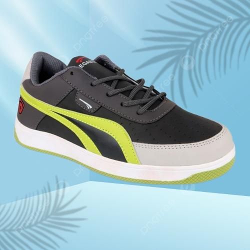 FusionEx™ Black White and Parrot Green Mens Casual Shoes